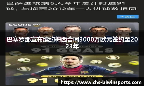 巴塞罗那宣布续约梅西合同3000万欧元签约至2023年